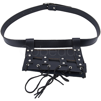 PU Leather with Alloy Waist Fencing Sheath AJEW-WH0419-04B-1