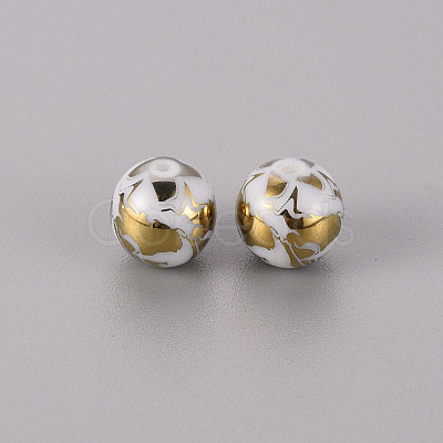 Electroplate Glass Beads EGLA-Q123-006F-1