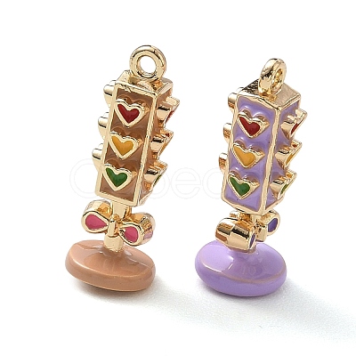 Alloy Enamel Pendants AL-CBA55D2-04G-1