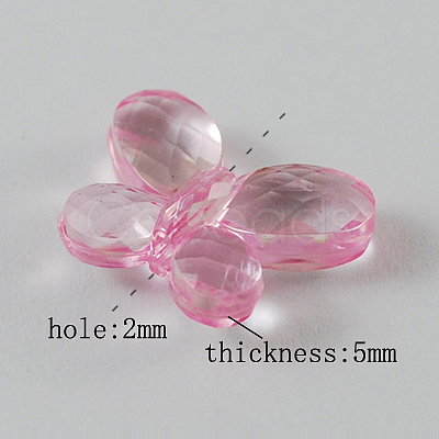 Transparent Acrylic Beads TACR-R13-4-1