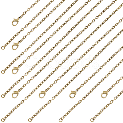 24Pcs Iron Cable Chains Necklace Making MAK-BM0001-09B-1