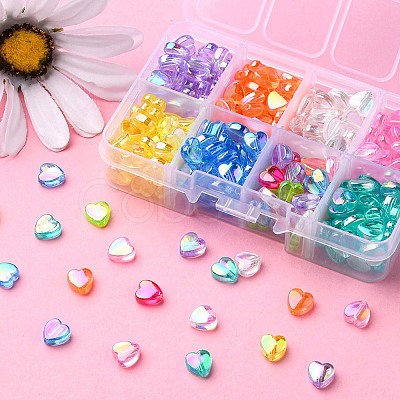 320Pcs 8 Style Transparent Acrylic Beads TACR-YW0001-65-1