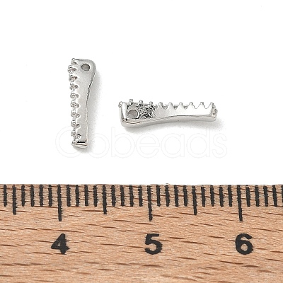 Brass Micro Pave Clear Cubic Zirconia Charms CU-CBA9FFD-01P-B-1
