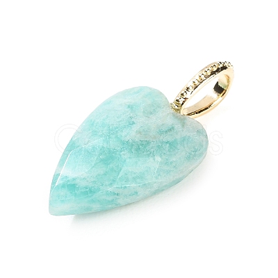 Natural Flower Amazonite Pendants G-C290-01A-1