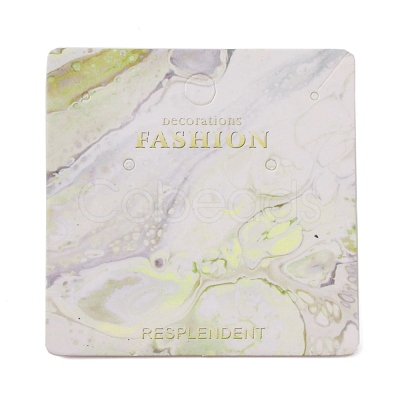 Paper Earring Display Cards CDIS-WH0006-04G-1