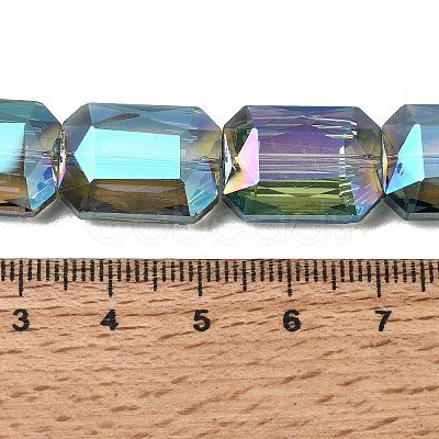 Electroplated Glass Beads EGLA-H002-A-14-1