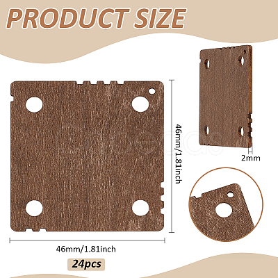 24Pcs Wooden Blocking Boards DIY-BC0014-31B-1