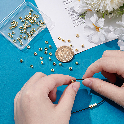 80Pcs Polygon Brass Beads KK-UN0005-09-1