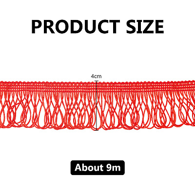 Polyester Tassel Lace Ribbon DIY-WH0308-535B-1