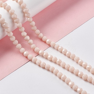 Faceted(32 Facets) Glass Beads Strands EGLA-J042-35B-03-1
