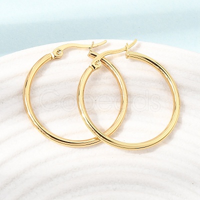 201 Stainless Steel Hoop Earrings SA-CBA4A0D-16G-E-1