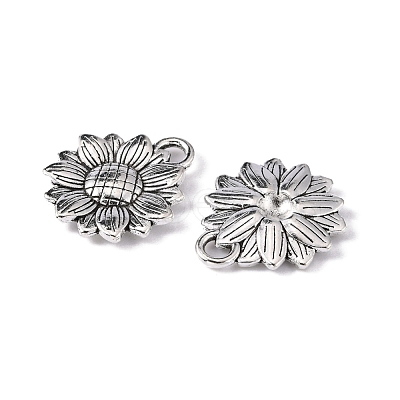 Sunflower Tibetan Style Alloy Pendants X-TIBEP-R344-35AS-LF-1