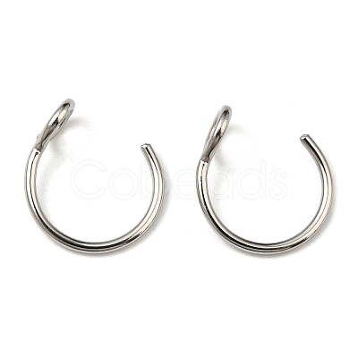 Non-Tarnish 304 Stainless Steel Clip on Nose Ring Findings X-STAS-P326-02P-1