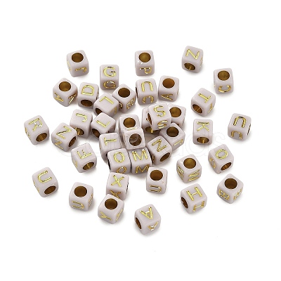 Opaque Acrylic Beads OACR-H046-01D-1