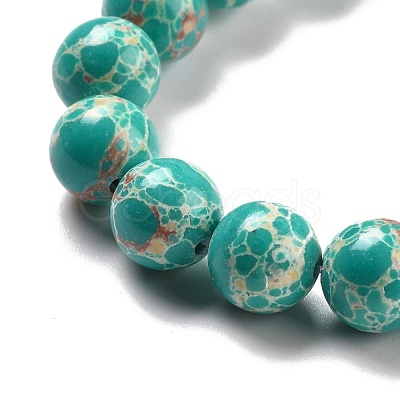 Synthetic Imperial Jasper Beads Strands G-E568-01B-02-1