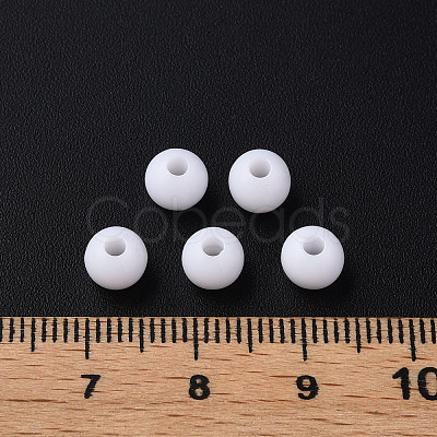 Opaque Acrylic Beads X-MACR-S370-C6mm-01-1