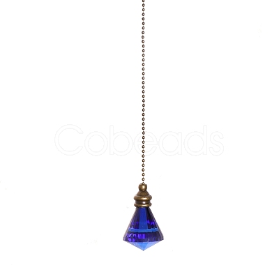 Pointed Glass Ceiling Fan Pull Chain Extenders PW-WG9165C-03-1