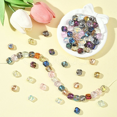 100Pcs 10 Colors Electroplate Glass Beads Sets EGLA-YW0005-56A-1