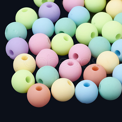 Rubberized Style Acrylic Beads MACR-S281-47-8mm-1