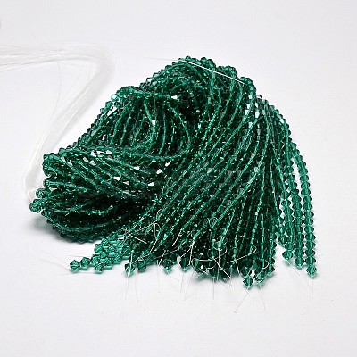 Imitate Austrian Crystal Bicone Glass Beads Strands GLAA-F029-5x5mm-10-1