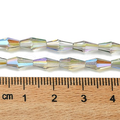 Transparent Electroplate Glass Beads Strands GLAA-K064-05A-HR02-1