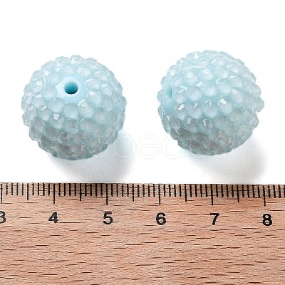 Chunky Resin Rhinestone Bubblegum Ball Beads RESI-S259-A11-1