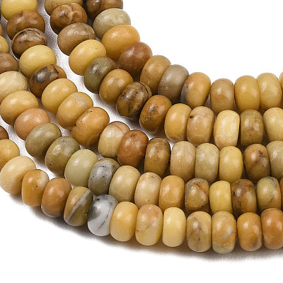 Natural Huanglong Jade Beads Strands G-L647-D02-4x6mm-1