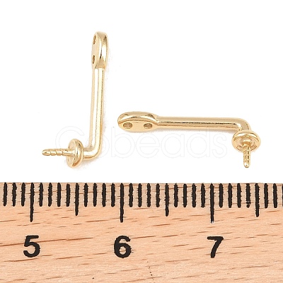 Brass Stud Earring Findings KK-C163-04G-1