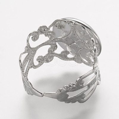 Cuff Brass Filigree Ring Setting X-KKC-G002-34S-1