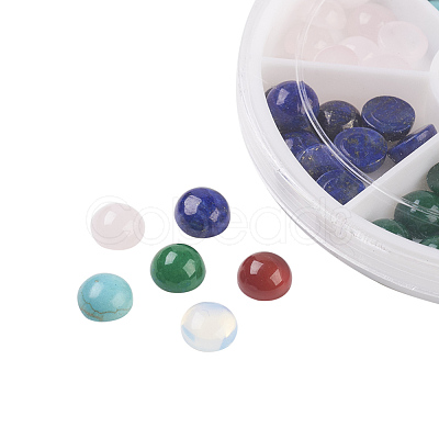 Natural & Synthetic Mixed Gemstone Cabochons G-JP0001-13-1