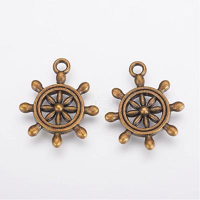 Tibetan Style Alloy Pendants TIBEP-A122979-AB-FF-1