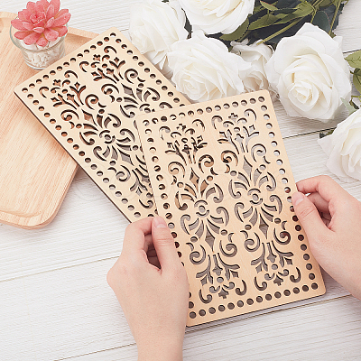 Wooden Basket Bottoms DIY-WH0166-59B-1