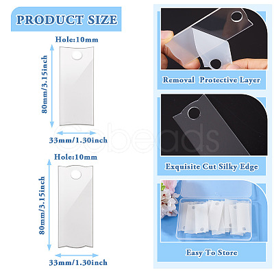 2Bag 2 Styles Acrylic Blank Label Big Pendants FIND-TA0004-77B-1