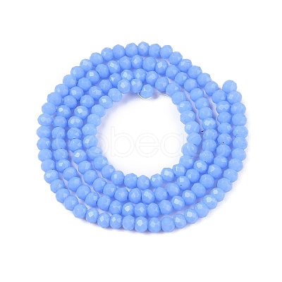Opaque Solid Color Imitation Jade Glass Beads Strands EGLA-A044-P1mm-D17-1