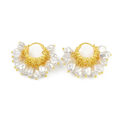 Brass Hoop Earrings for Women EJEW-Q391-16G-1