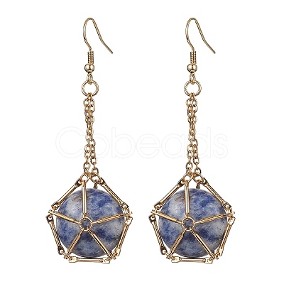 Brass Erring Hooks with Tray EJEW-JE05540-03-1