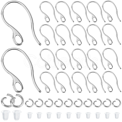 SOFPLATE 200Pcs 304 Stainless Steel Earring Hooks DIY-SP0001-01-1