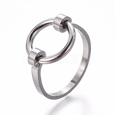 304 Stainless Steel Finger Rings RJEW-E158-08P-19mm-1