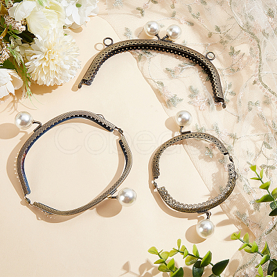 3Pcs 3 Style Iron Kiss Lock Purse Frame Handles FIND-PH0008-02-1