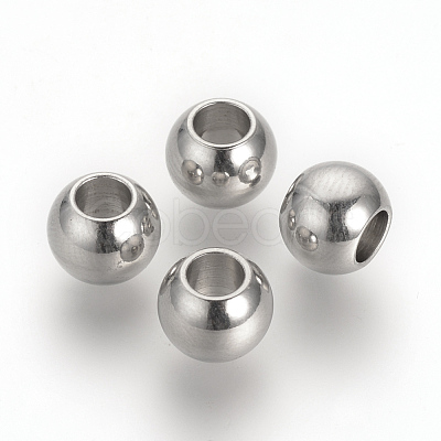 Tarnish Resistant 304 Stainless Steel European Beads X-STAS-R071-39-1