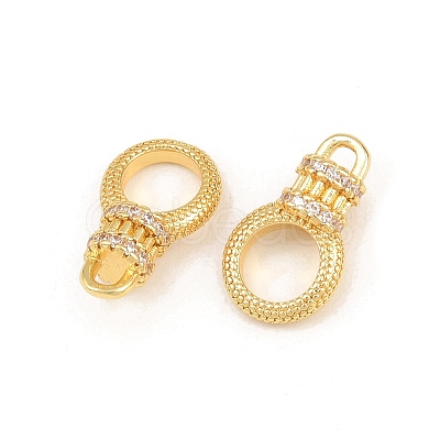 Brass Micro Pave Clear Cubic Zirconia Pendant Bail CU-CBA5CB0-07G-1