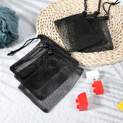 10Pcs Polyester Mesh Drawstring Bags ABAG-CN0001-43B-1
