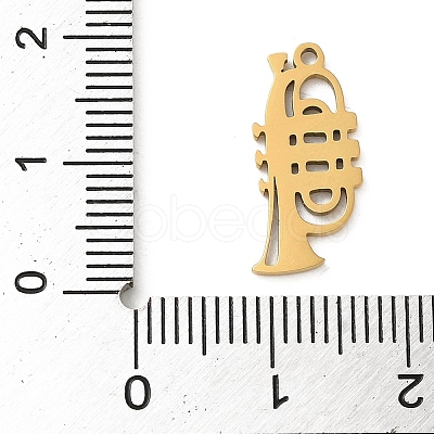 5Pcs 201 Stainless Steel Pendants STAS-B064-13G-1