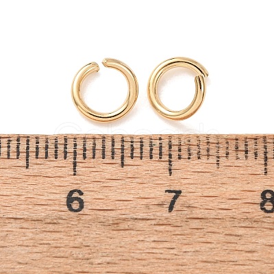 Brass Open Jump Rings KK-G604-08G-11-1