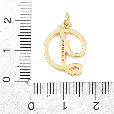Brass Micro Pave Clear Cubic Zirconia Pendants CU-CBA7939-01D-G-1