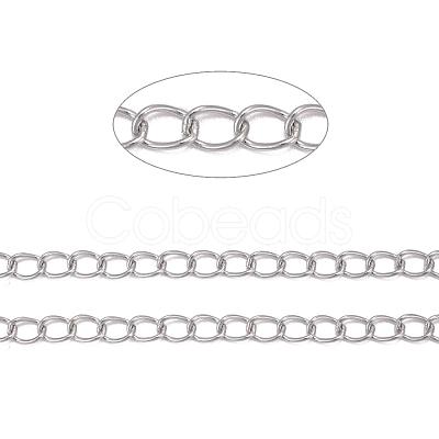 Tarnish Resistant 3.28 Feet 304 Stainless Steel Twisted Chains X-CHS-A003K-0.6mm-1