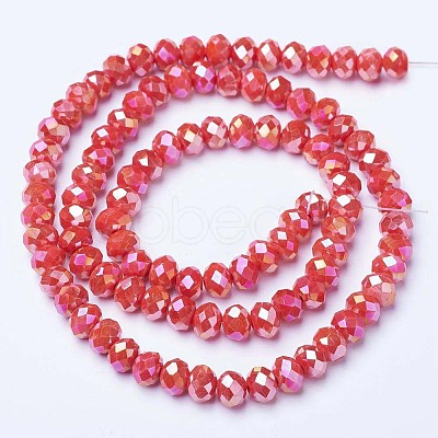 Electroplate Glass Beads Strands EGLA-A034-P2mm-B06-1