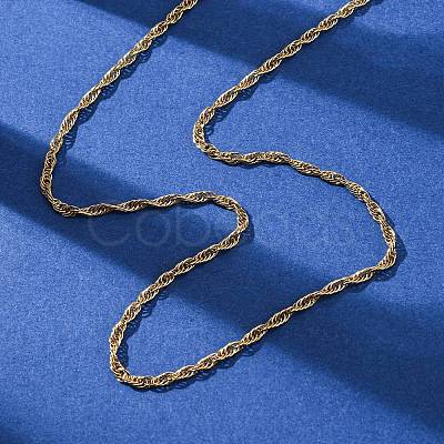 2.5MM 304 Stainless Steel Rope Chain Necklaces NJEW-T016-26G-1