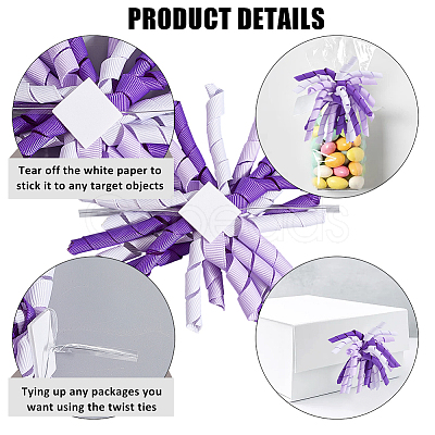 Polyester Self-Adhesive Curly Bows Gift Wrap Accessory DIY-WH20013-58B-1