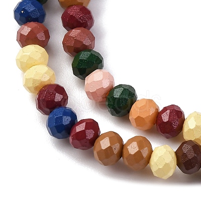 Baking Paint Glass Beads Strands LAMP-R020-03B-1